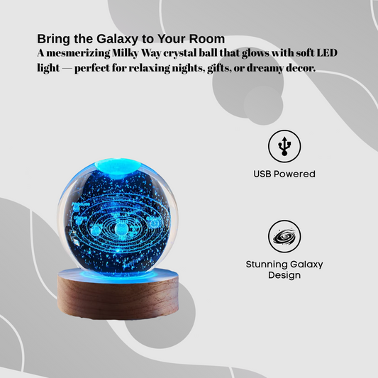 LED Night Light – Milky Way Galaxy Crystal Ball