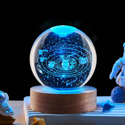 LED Night Light Milky Way Galaxy Solar System Crystal Ball Children Night Lamp Bedroom Ambient Light Creative Gift Night Light