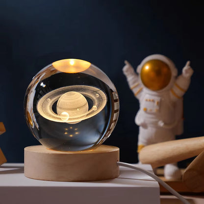 LED Night Light Milky Way Galaxy Solar System Crystal Ball Children Night Lamp Bedroom Ambient Light Creative Gift Night Light
