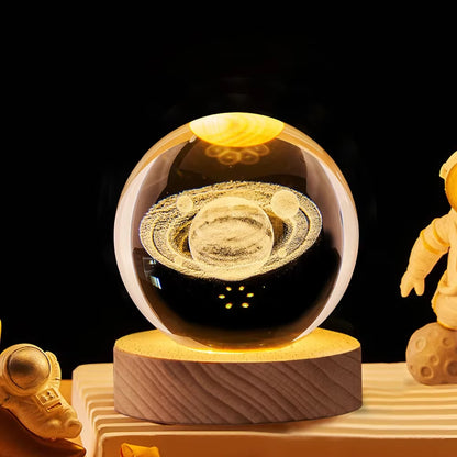 LED Night Light Milky Way Galaxy Solar System Crystal Ball Children Night Lamp Bedroom Ambient Light Creative Gift Night Light